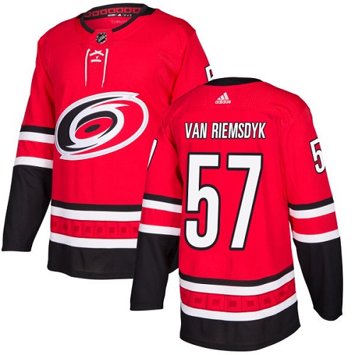 Adidas Men Carolina Hurricanes #57 Trevor Van Riemsdyk Red Home Authentic Stitched NHL Jersey